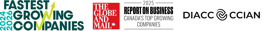 Fastest Growing Companies 2024/2025 · The Globe and Mail · Report on Business Canada's Top Growing Companies · DIACC CCIAN