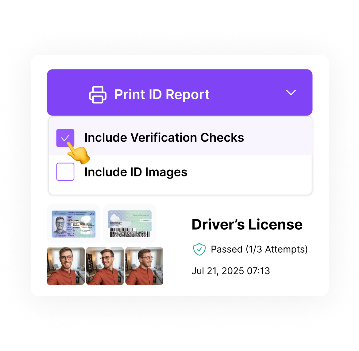 AVA™ Lender Reports — print ID report