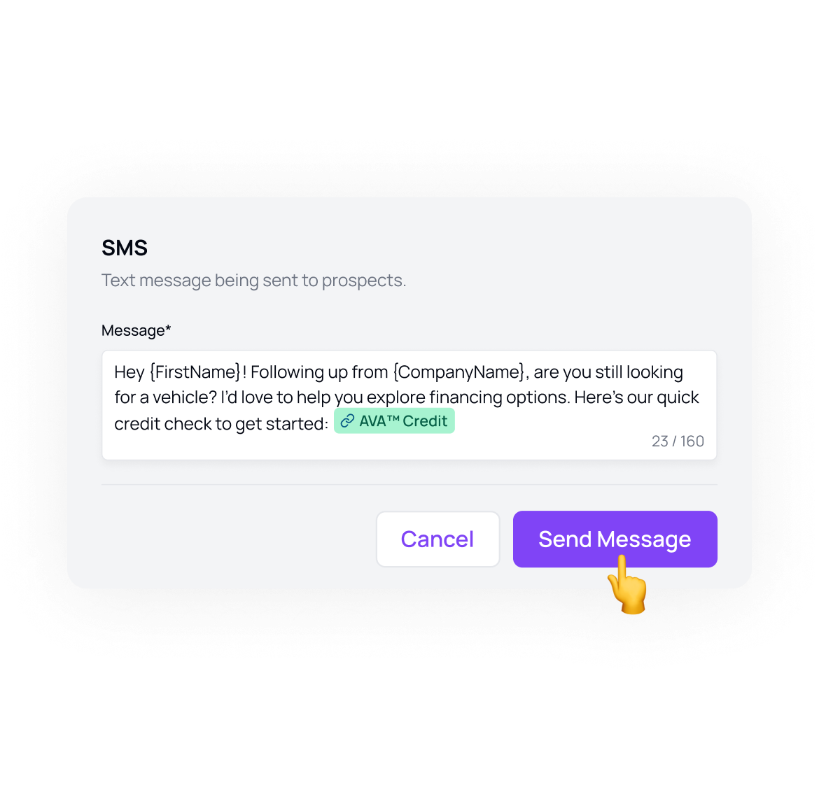 AVA™ SMS Automations — re-engage leads via text