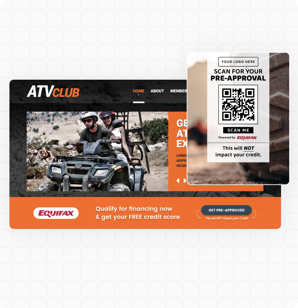 AVA™ website widget on a powersports dealer site