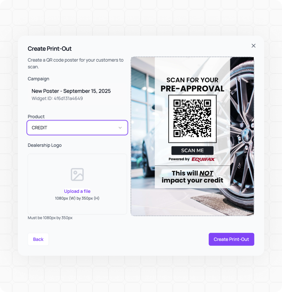 AVA™ Portal: In-Store QR poster builder