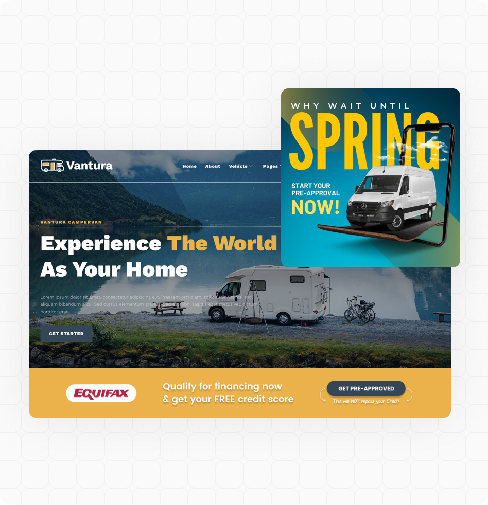 AVA™ website widget on an RV dealer site