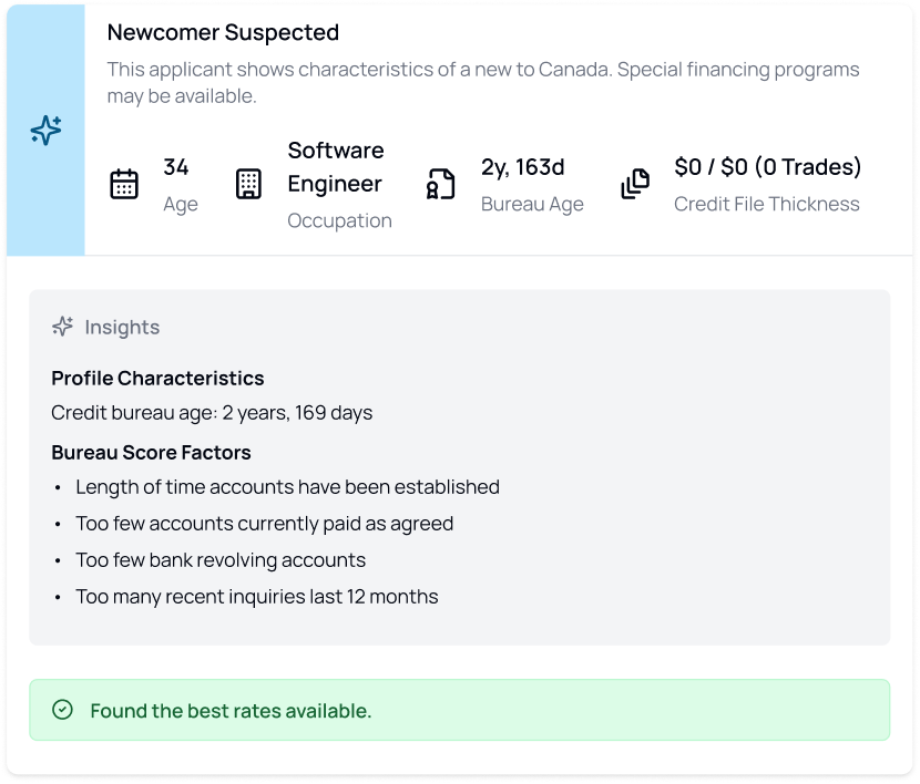 Newcomer insight